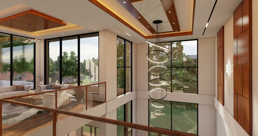Siasi Residential interior glass wall and railing panels